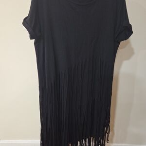 All Saints Black T-Shirt Dress